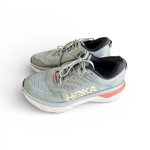 Hoka Athletic Shoes in Blue and Pink